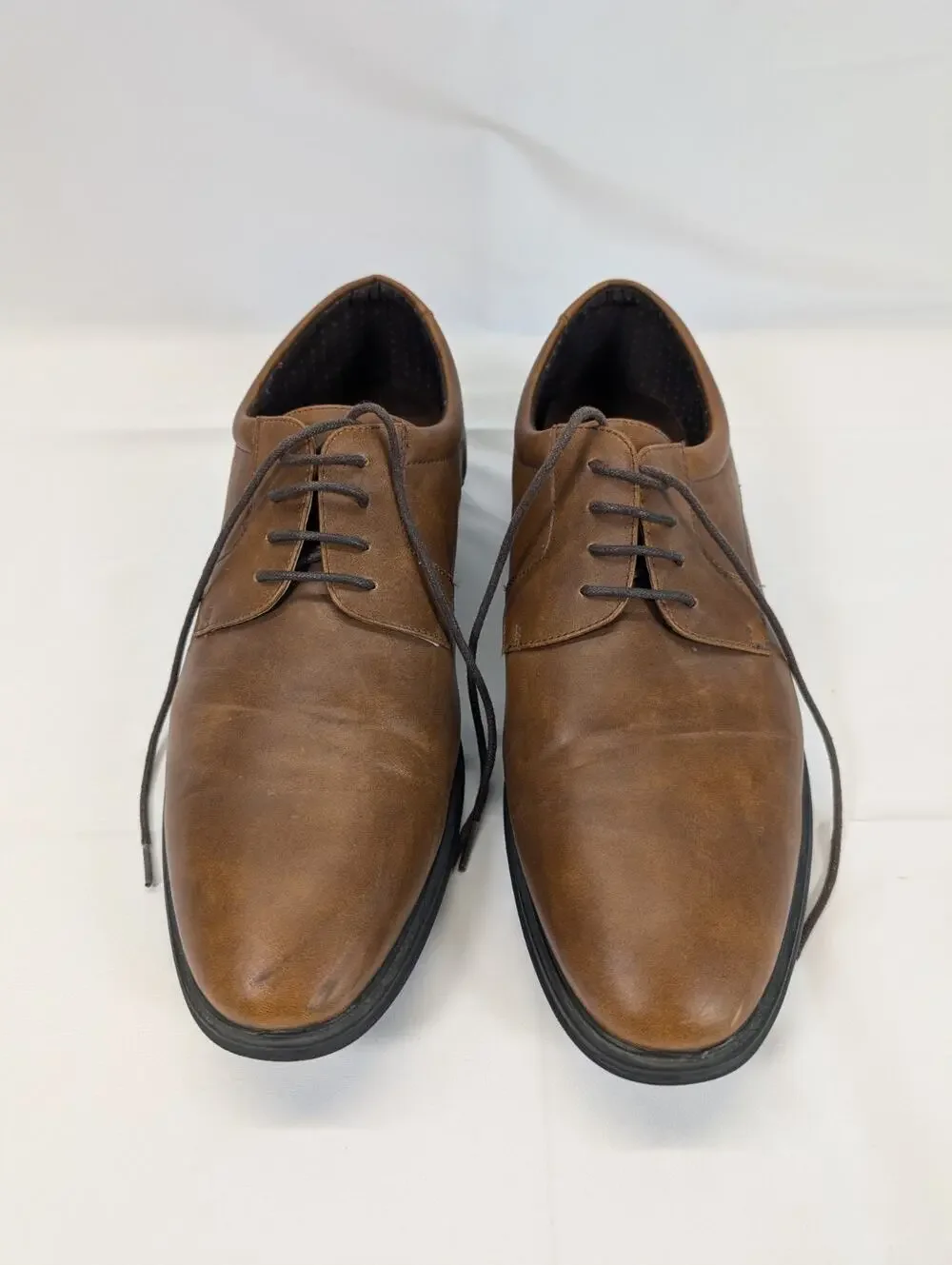 Perry Ellis Portfolio Men’s Brown Leather Dress Shoes Size 12